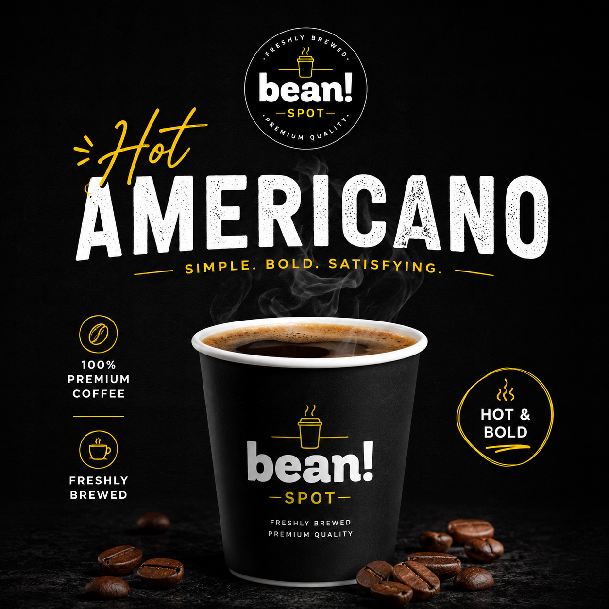 Kopi Bean Spot Hot Americano